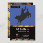 Rodeo Bull Ride silhouette Kaart (Voorkant / Achterkant)