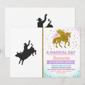 Rodeo Bull Ride silhouette Kaart (Voorkant / Achterkant)