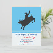 Rodeo Bull Ride silhouette Kaart (Staand voorkant)