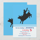 Rodeo Bull Ride silhouette Kaart (Voorkant / Achterkant)