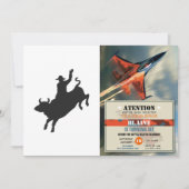 Rodeo Bull Ride silhouette Kaart (Voorkant)