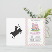 Rodeo Bull Ride silhouette Kaart (Staand voorkant)