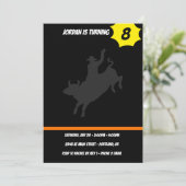 Rodeo Bull Ride silhouette Kaart (Staand voorkant)