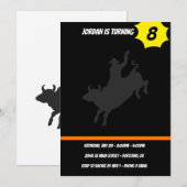 Rodeo Bull Ride silhouette Kaart (Voorkant / Achterkant)