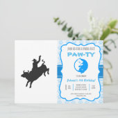 Rodeo Bull Ride silhouette Kaart (Staand voorkant)