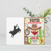 Rodeo Bull Ride silhouette Kaart (Staand voorkant)