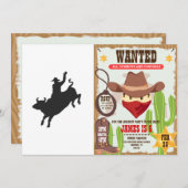 Rodeo Bull Ride silhouette Kaart (Voorkant / Achterkant)