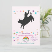 Rodeo Bull Ride silhouette Kaart (Staand voorkant)