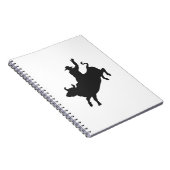 Rodeo Bull Ride silhouette Notitieboek (Rechterzijde)