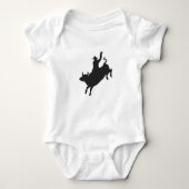 Rodeo Bull Ride silhouette Romper (Voorkant)