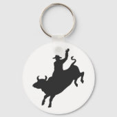 Rodeo Bull Ride silhouette Sleutelhanger (Voorkant)