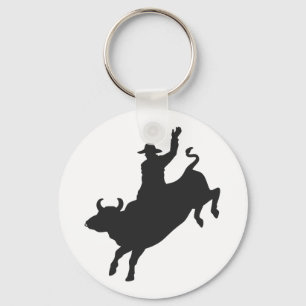 Rodeo Bull Ride silhouette Sleutelhanger