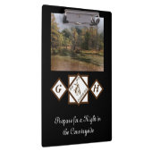 Rodeo Bull Rider en Longhorn Monogram Foto Klembord (Rechts)