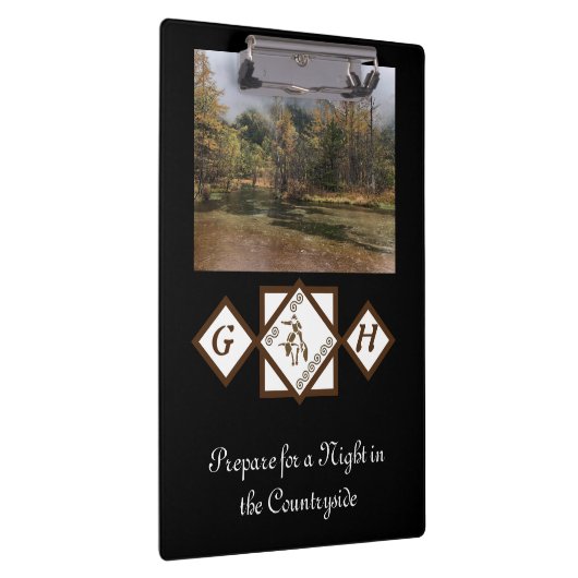 Rodeo Bull Rider en Longhorn Monogram Foto Klembord (Rechts)