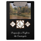 Rodeo Bull Rider en Longhorn Monogram Foto Klembord (Voorkant)