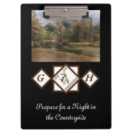 Rodeo Bull Rider en Longhorn Monogram Foto Klembord