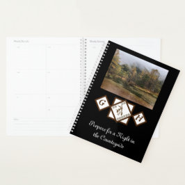 Rodeo Bull Rider en Longhorn Monogram Foto Planner