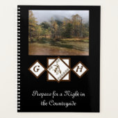 Rodeo Bull Rider en Longhorn Monogram Foto Planner (Voorkant)