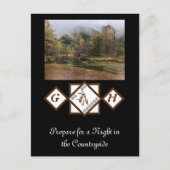 Rodeo Bull Rider en Longhorn Monogram Foto Uitnodiging Briefkaart (Voorkant)