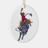 Rodeo Bull Rider Keramisch Ornament (Rechts)
