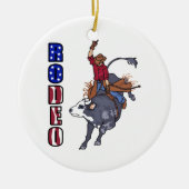 RODEO BULL RIDER KERAMISCH ORNAMENT (Voorkant)