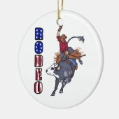 RODEO BULL RIDER KERAMISCH ORNAMENT (Links)