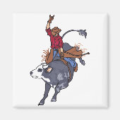 Rodeo Bull Rider Magneet (Voorkant)