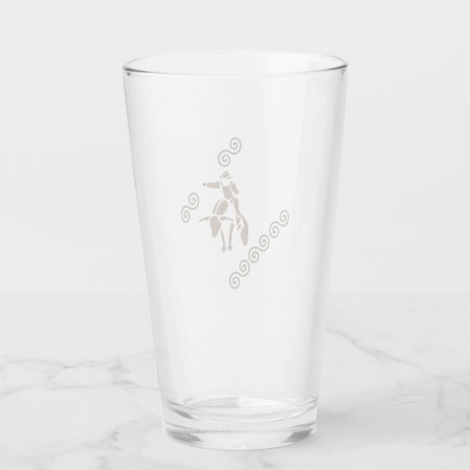 Rodeo Bull Rider op een Longhorn Glas (Achterkant)