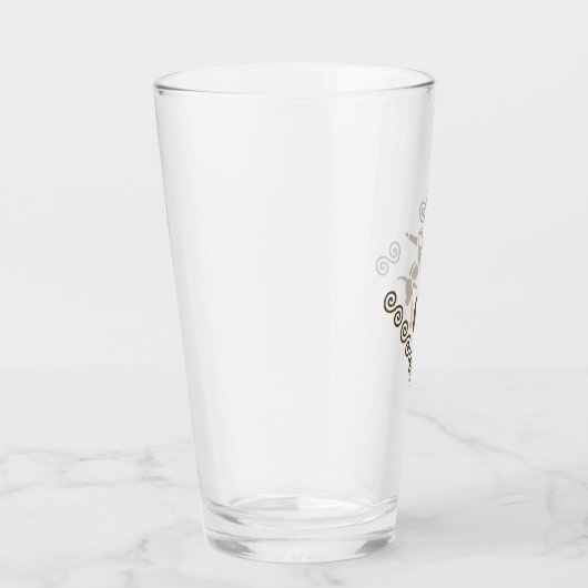 Rodeo Bull Rider op een Longhorn Glas (Rechts)