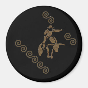 Rodeo Bull Rider op een Longhorn Magneet