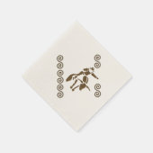 Rodeo Bull Rider op een Longhorn Servet (Hoek)