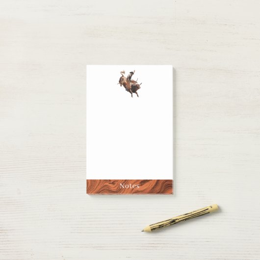 Rodeo Bull Rider  Post-it® Notes (Op bureau)