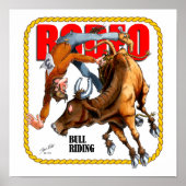 Rodeo Bull Rider Poster (Voorkant)