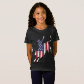 Rodeo Bull Riding American Flag Patriotic Bull Rid T-shirt (Voorkant volledig)
