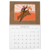 Rodeo Bull Riding Bucking Bronco 2011 kalender (Jan 2027)