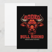 Rodeo Bull Riding Cowboy Western Land Gift Kaart (Voorkant / Achterkant)