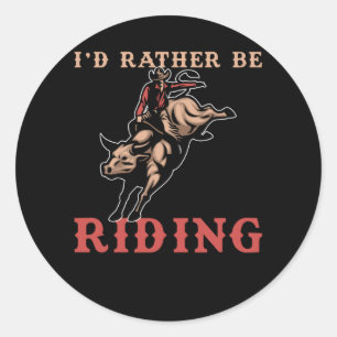 Rodeo Bull Riding Ronde Sticker