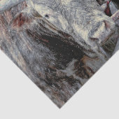 Rodeo Bull Rustic grijs rood land Western Tissuepapier (Detail)