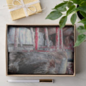 Rodeo Bull Rustic grijs rood land Western Tissuepapier (Geschenk)