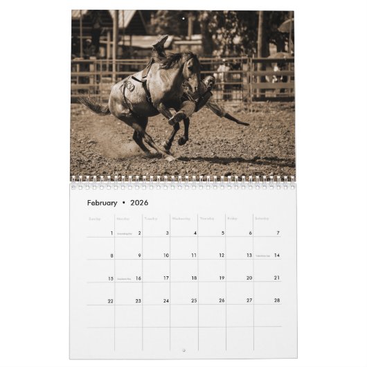 Rodeo Calendar Kalender (Feb 2026)