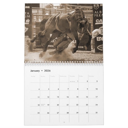 Rodeo Calendar Kalender (Jan 2026)
