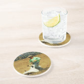 Rodeo Calf Roping Abstract Impressionisme Zandsteen Onderzetter (Zijkant)