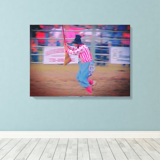 Rodeo Clown Canvas Art (Insitu (Houten vloer))