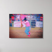 Rodeo Clown Canvas Art