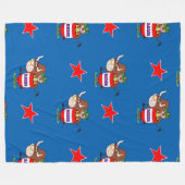 Rodeo Clown en Bull Fleece Deken (Voorkant (Horizontaal))