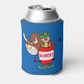 Rodeo Clown en Bull gepersonaliseerd Blikjeskoeler (Blikje Achterkant)