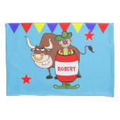 Rodeo Clown En Bull Personaliseer Kussen Hoesje Kussensloop (Voorkant)