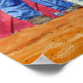 Rodeo Clown en Bull Rider Poster (Hoek)