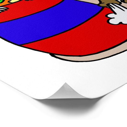 Rodeo Clown in Barrel Poster (Hoek)