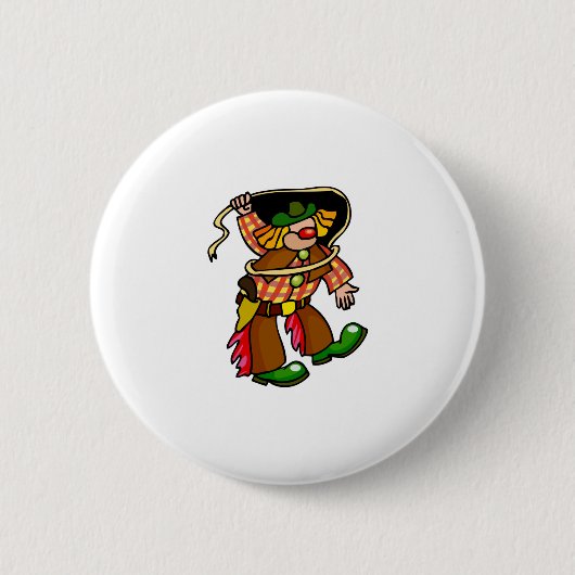 Rodeo Clown Ronde Button 5,7 Cm (Voorkant)